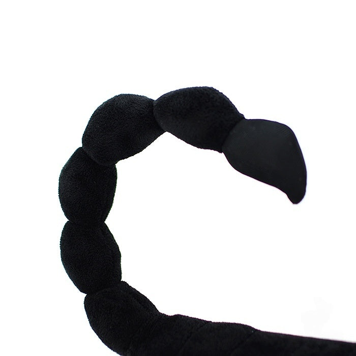 Zoomed-in view of the Emperor Scorpion plush tail, curved and detailed for an authentic scorpion look
