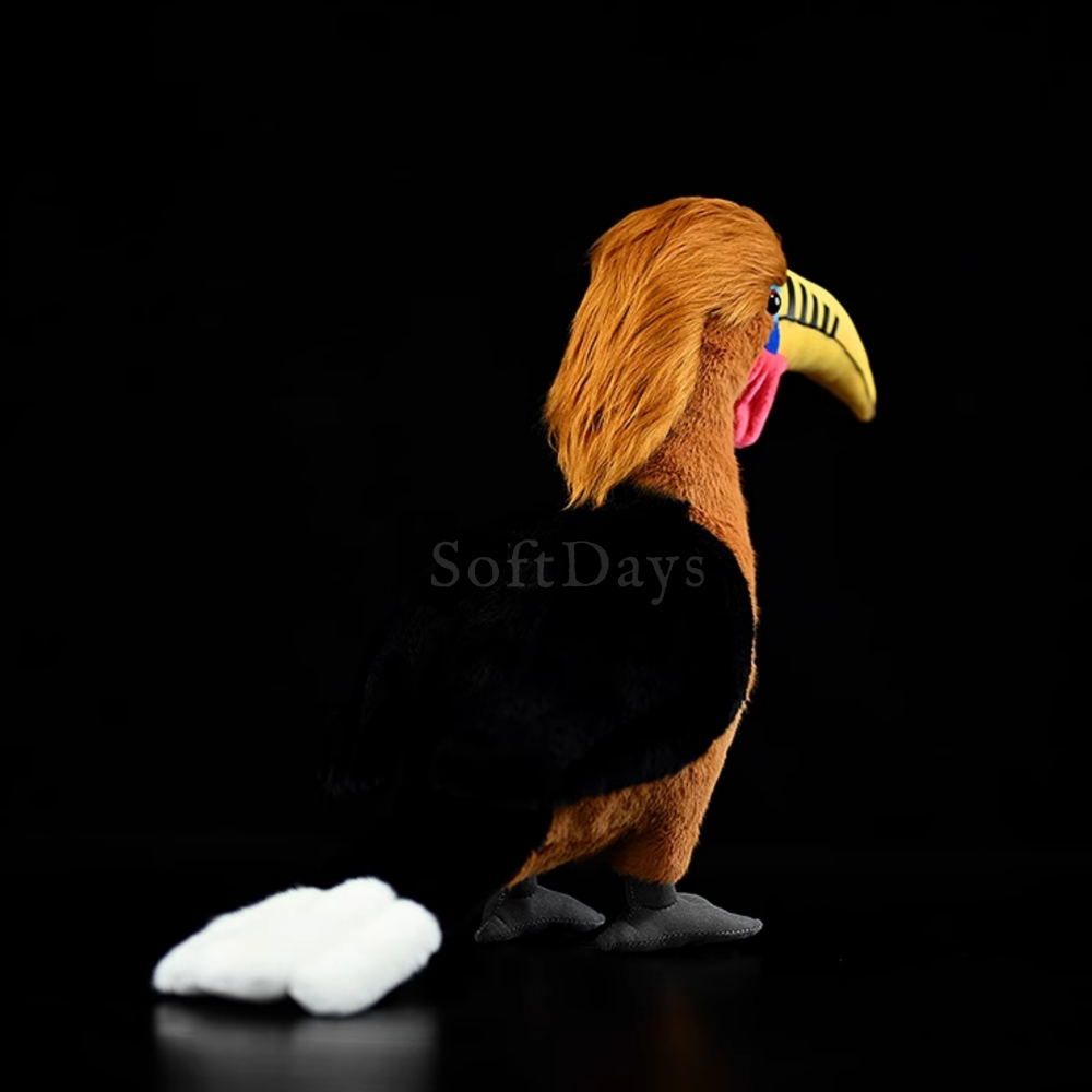 Lifelike Rufous-necked Hornbill Plush – Realistic Bird Stuffed Toy