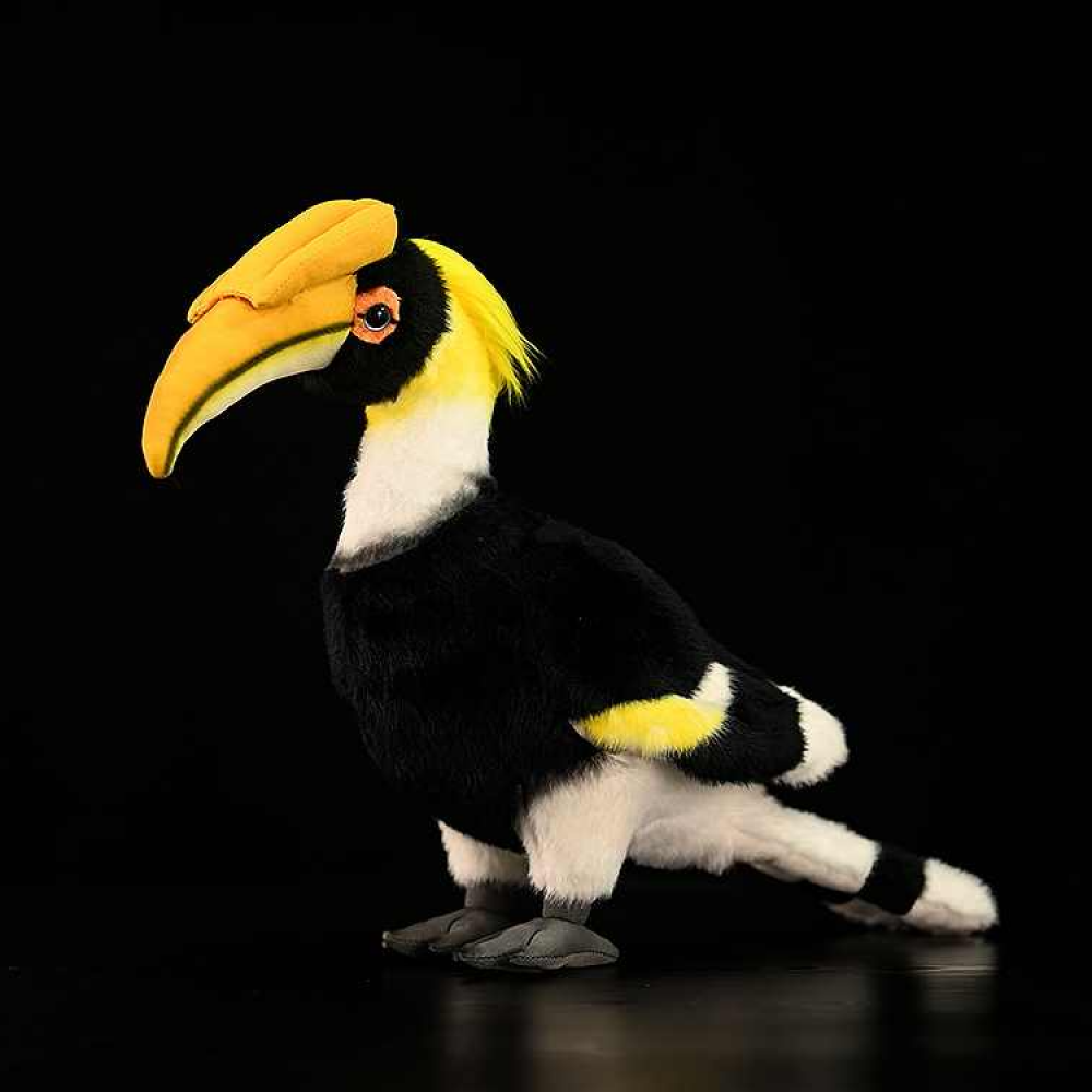 Realistic Great Hornbill Plush Toy – Lifelike Soft Stuffed Bird
