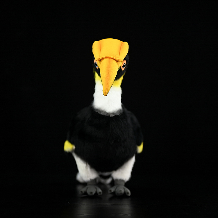 Realistic Great Hornbill plush toy with lifelike features, perfect for bird lovers and collectors