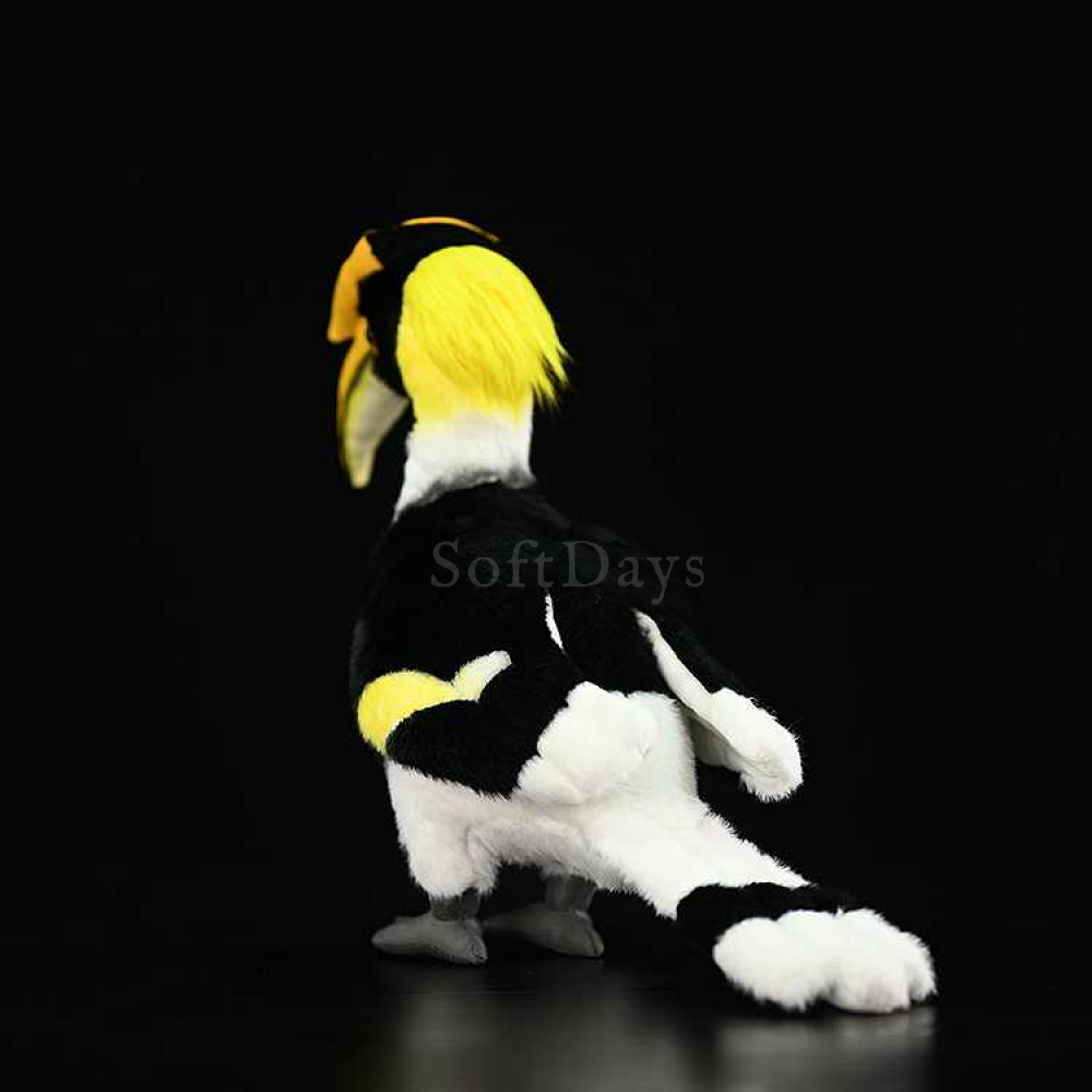 Realistic Great Hornbill Plush Toy – Lifelike Soft Stuffed Bird