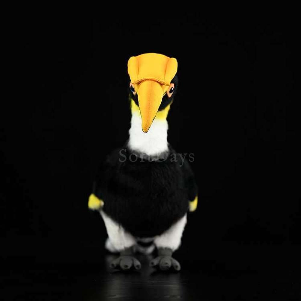 Realistic Great Hornbill Plush Toy – Lifelike Soft Stuffed Bird