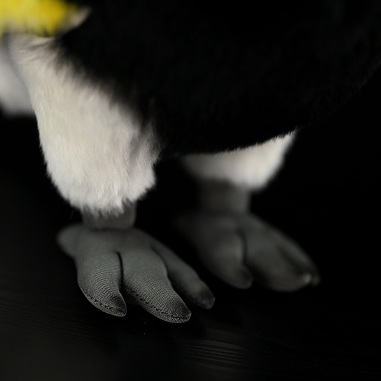 Detailed view of the Great Hornbill plush toy’s realistic feet, designed with intricate textures and precision
