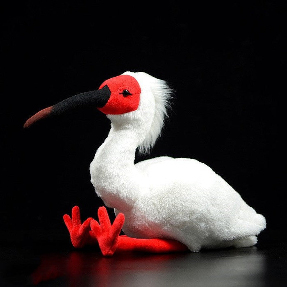 Crested Ibis Stuffed Animal – Lifelike Plush Bird