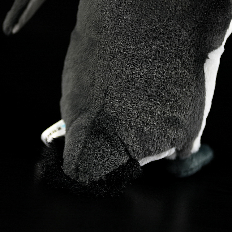 Close-up of king penguin plush tail with soft fabric details, crafted for a lifelike and cuddly feel by SoftDaysLab