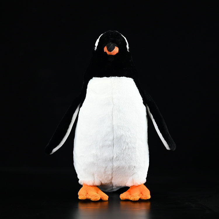 Front view of Gentoo Penguin plush toy by SoftDaysLab, huggable design with lifelike details for nature lovers