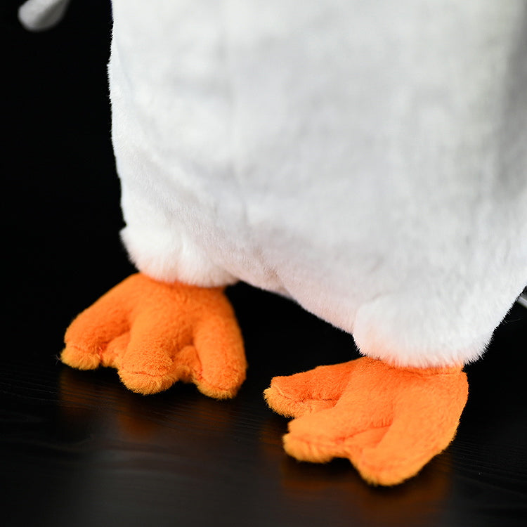 Gentoo Penguin plush toy’s orange feet, lifelike detail on soft and cuddly stuffed animal