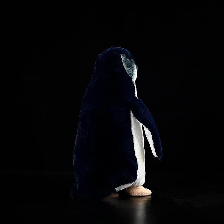 Back view of Little Blue (Fairy) Penguin plush toy, featuring ultra-soft fabric for a realistic look and feel