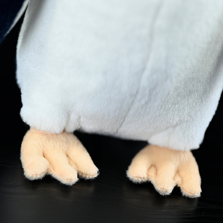 Close-up of Little Blue (Fairy) Penguin plush feet, soft and realistic details for authentic charm
