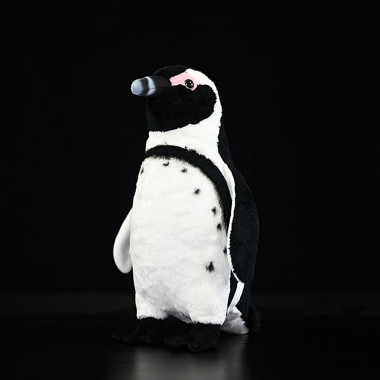 Realistic African Penguin plush toy by SoftDaysLab, featuring lifelike design and soft texture