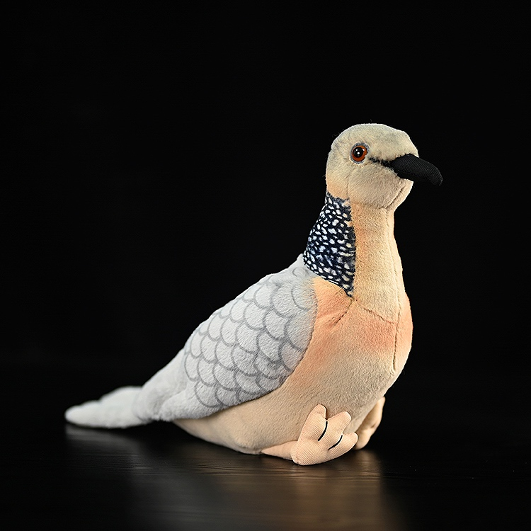 Lifelike Spotted Dove Bird Plush Toy – Soft and Realistic