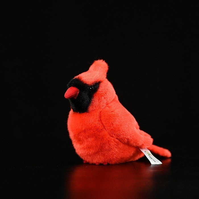 Lifelike Adorable Northern Cardinal Bird Plush – Realistic and Chubby Design