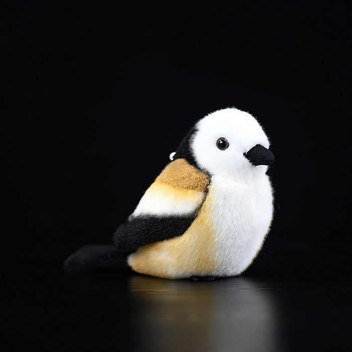 Lifelike Adorable Long-Tailed Tit Bird Plush – Realistic and Chubby Design
