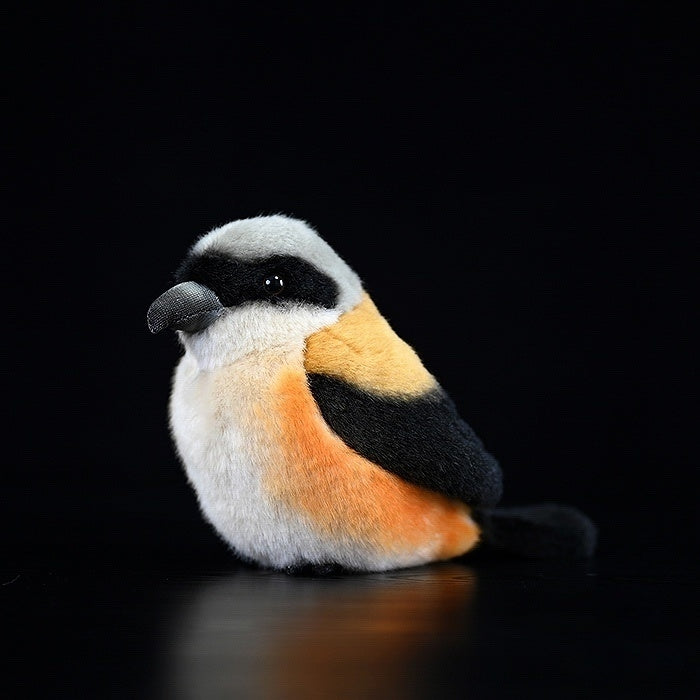 Lifelike Adorable Long-Tailed Shrike Bird Plush – Realistic and Chubby