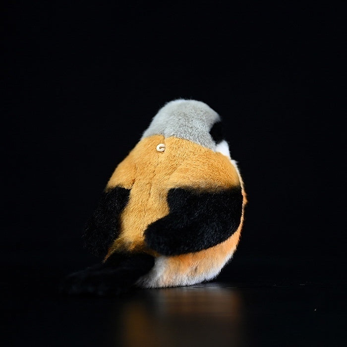 Lifelike Adorable Long-Tailed Shrike Bird Plush – Realistic and Chubby