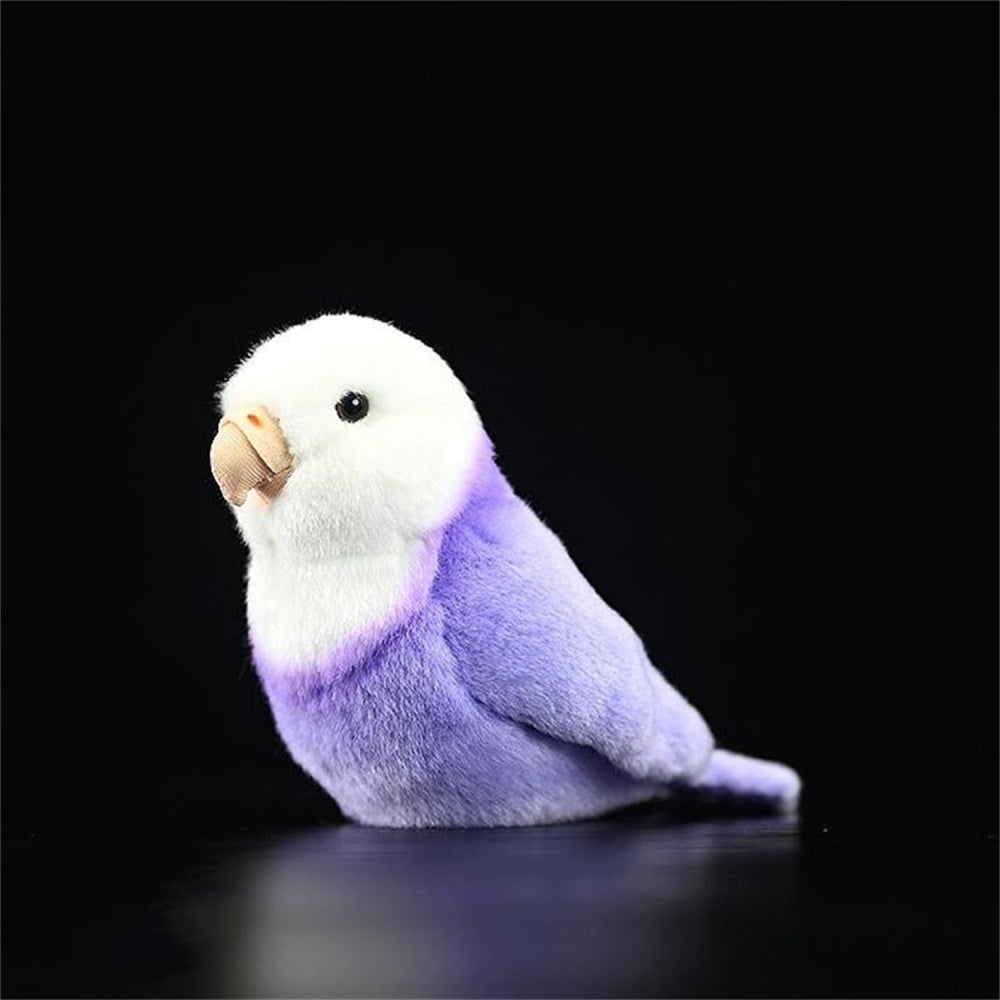 Lifelike Adorable Purple Lovebird Soft Stuffed Plush – Realistic and Chubby