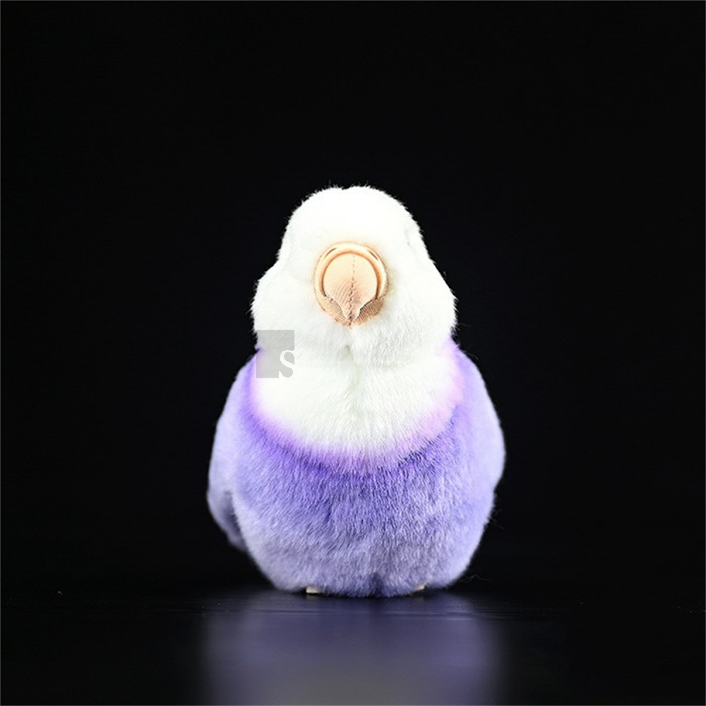 Lifelike Adorable Purple Lovebird Soft Stuffed Plush – Realistic and Chubby