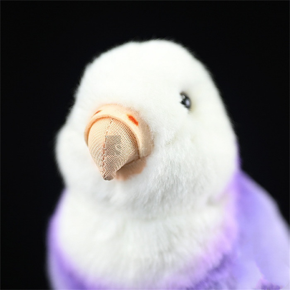 Lifelike Adorable Purple Lovebird Soft Stuffed Plush – Realistic and Chubby