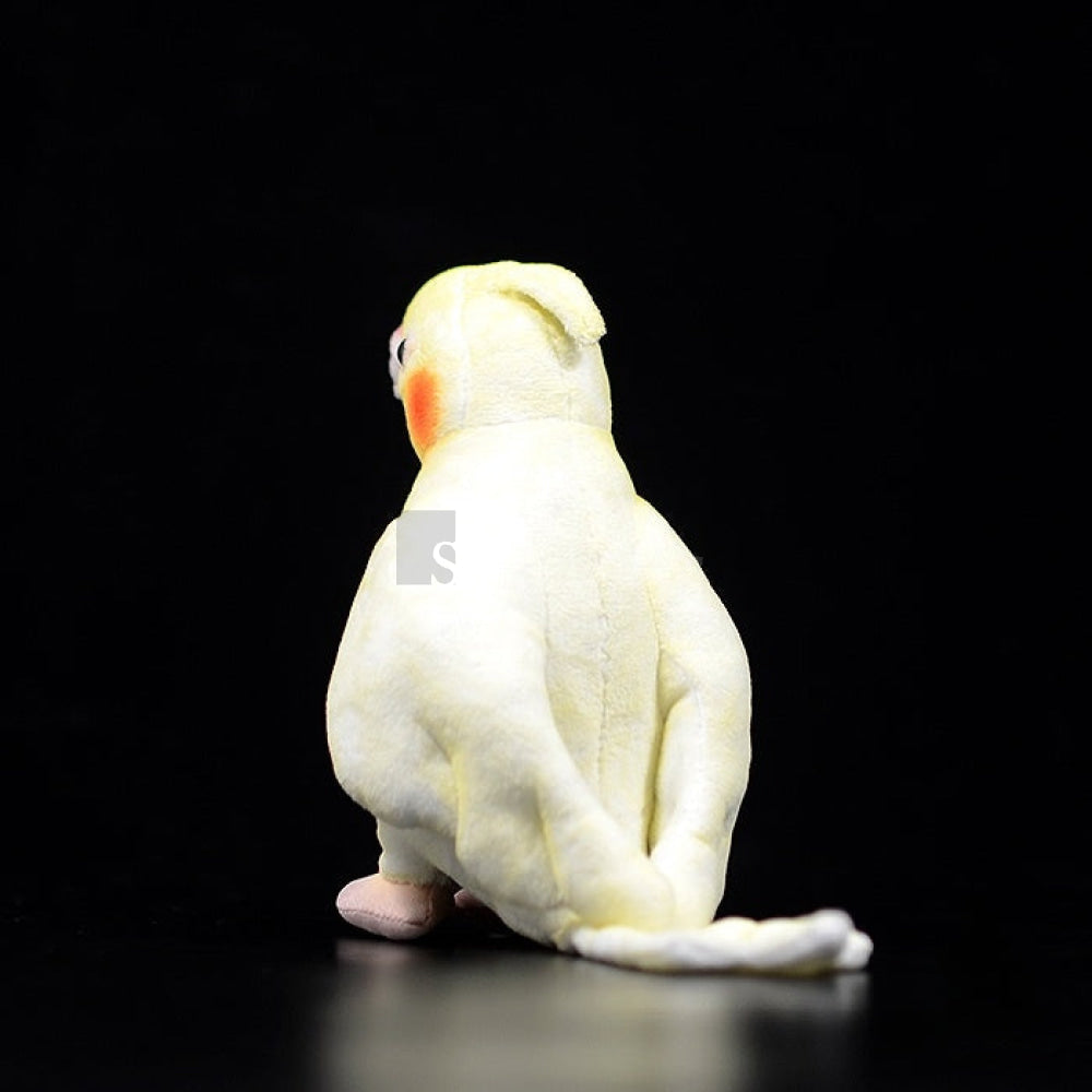 Realistic Yellow Lutino Cockatiel Parrot Plush Toy – Adorable and Soft