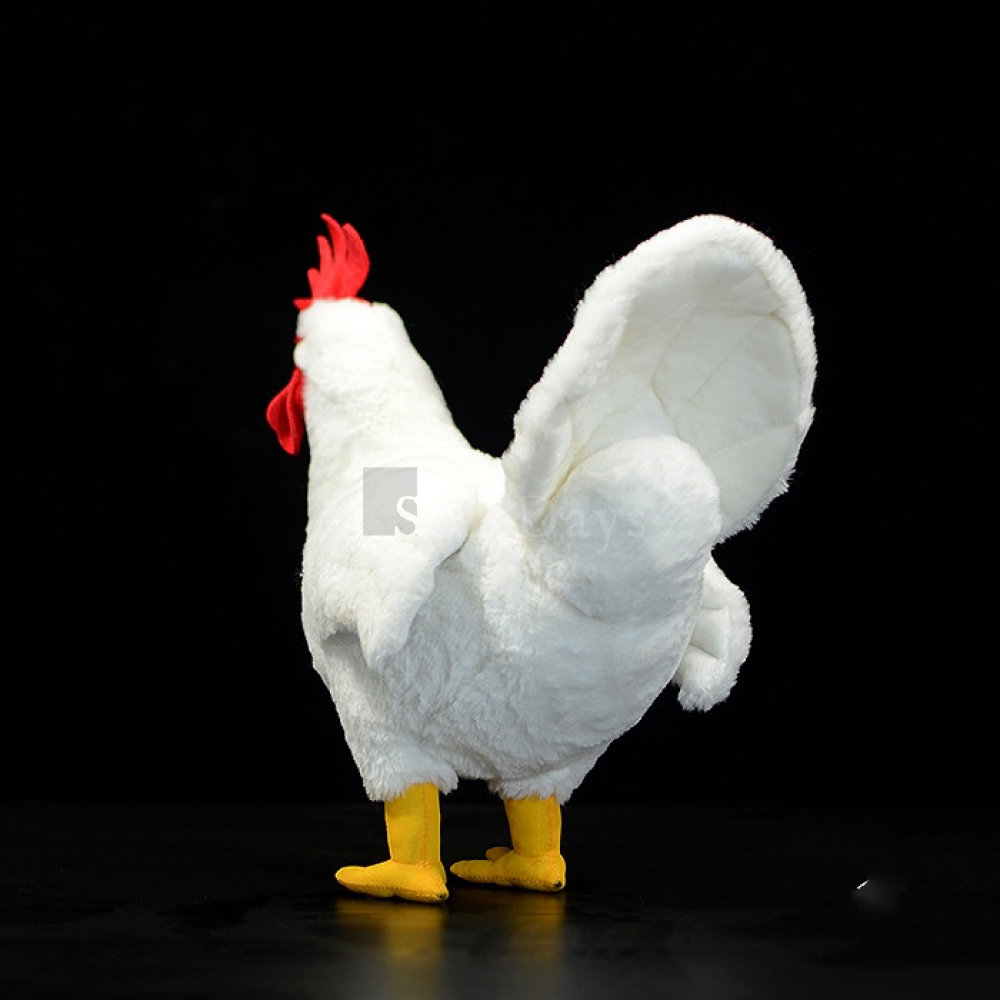 White Rooster Chicken Soft Stuffed Plush Toy – Lifelike and Adorable