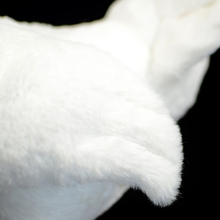 Close-up view of the White Rooster Chicken Plush Toy’s soft, fluffy wing, showcasing detailed craftsmanship by SoftDaysLab