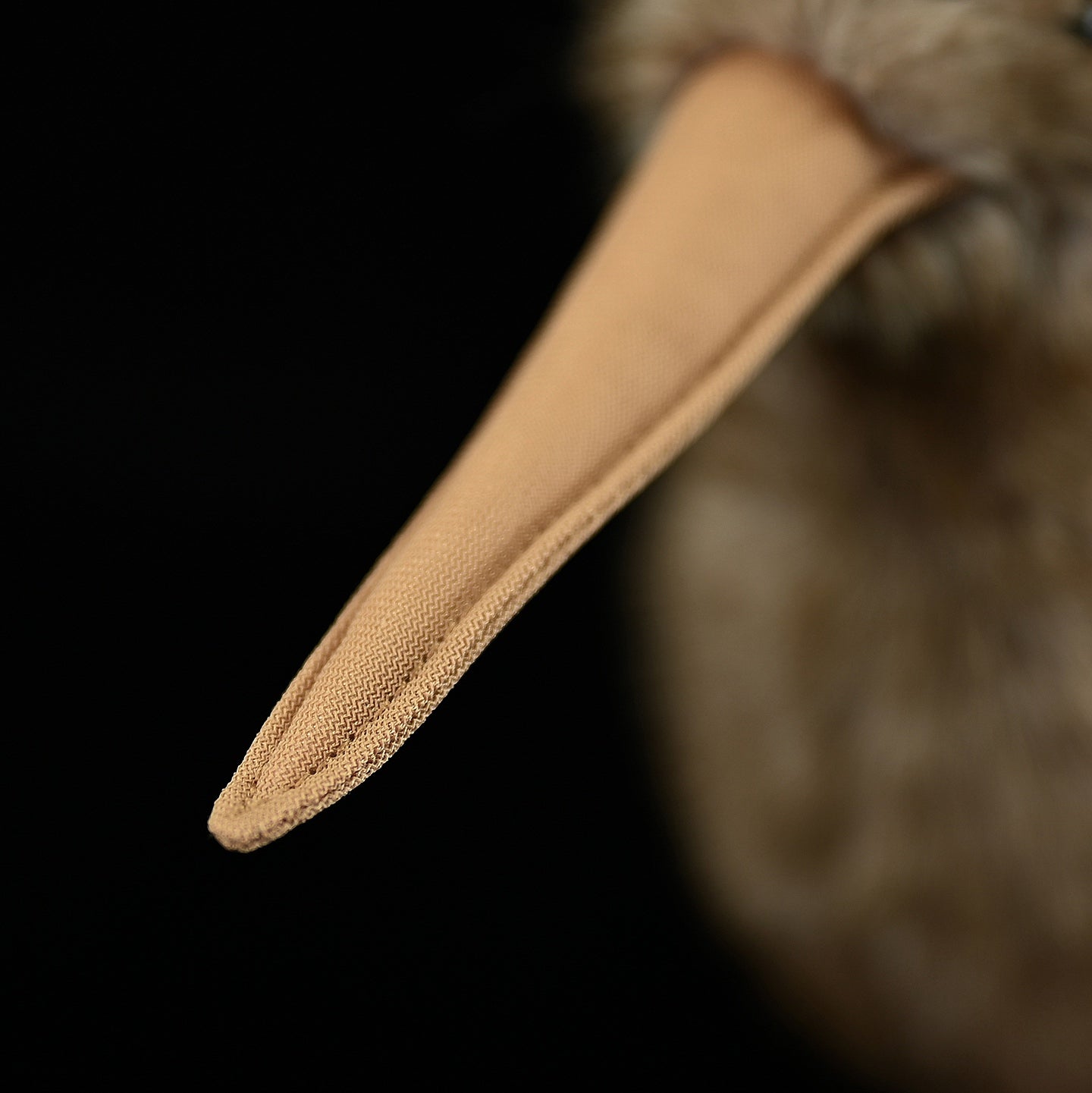 Close-up of Kiwi Bird Plush Toy’s beak, emphasizing its realistic details and high-quality fabric