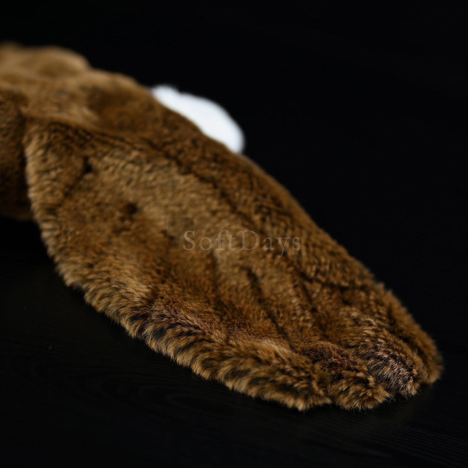 Close-up of plush eagle’s textured wing, delivering exceptional softness