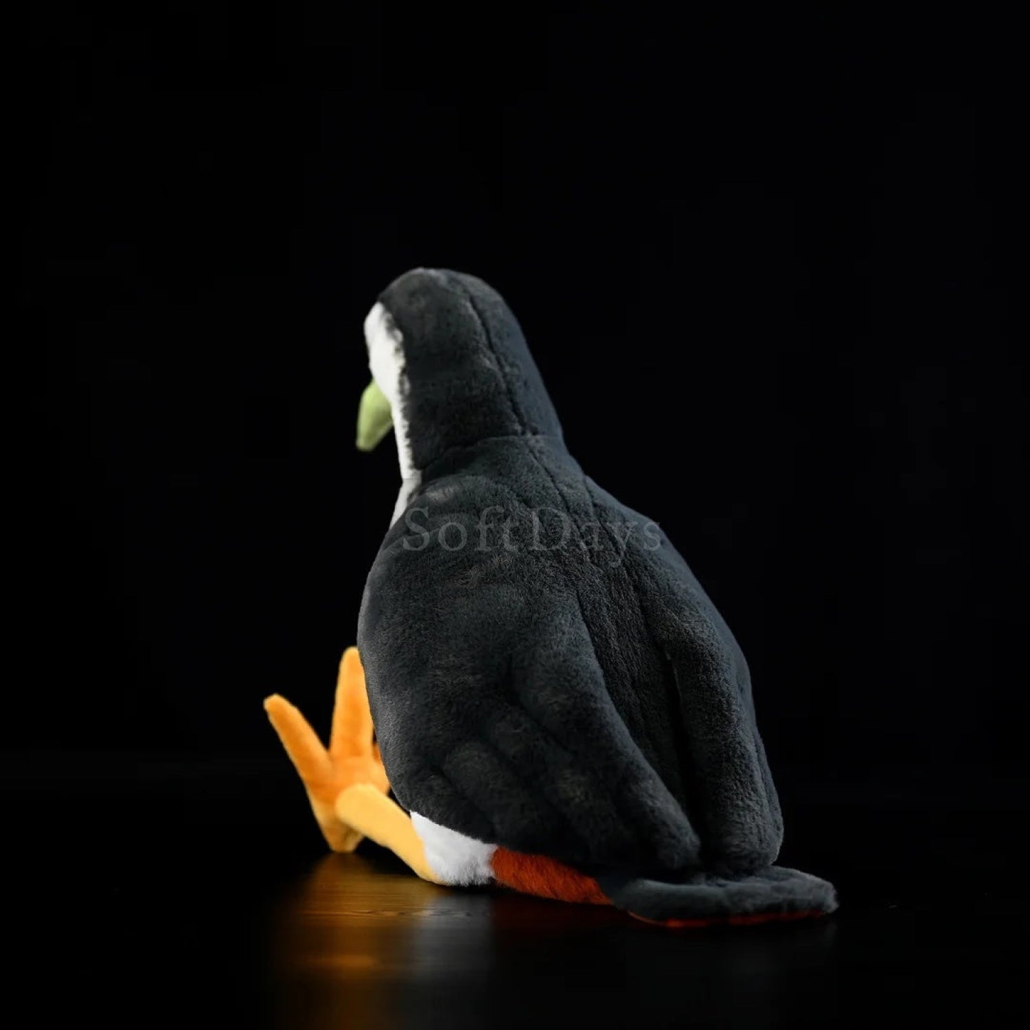 Lifelike White-breasted Waterhen plush toy with vibrant colors, detailed feathers, and orange legs