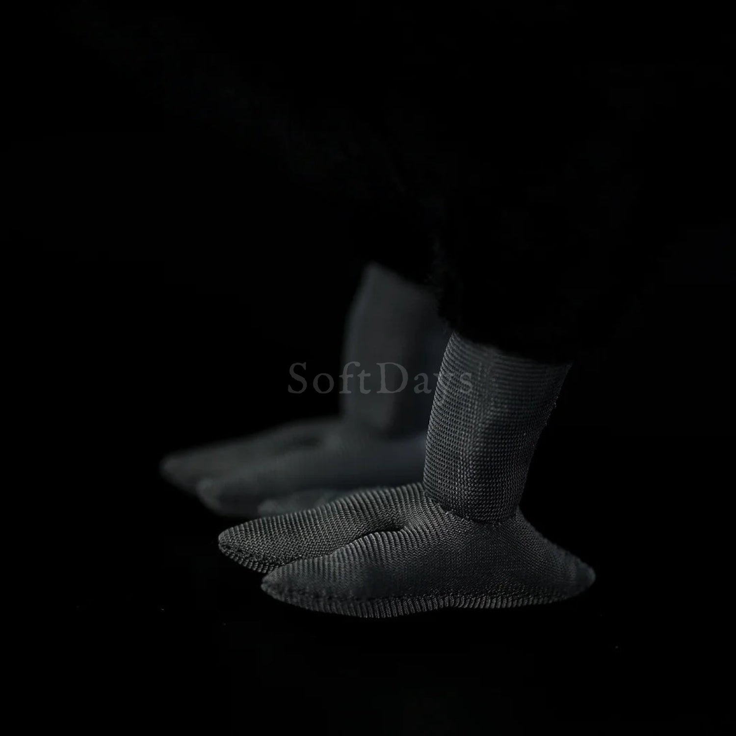 Detailed Southern Ground Hornbill stuffed bird plush toy's feet with soft, realistic gray texture