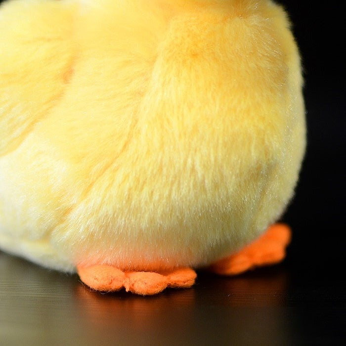 Close-up of Pekin Duckling Plush Toy's orange feet, emphasizing quality and realistic design by SoftDaysLab