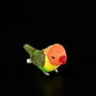 Top-down view of a Lilian's lovebird plush toy, perfect for bird-themed decor or gifts