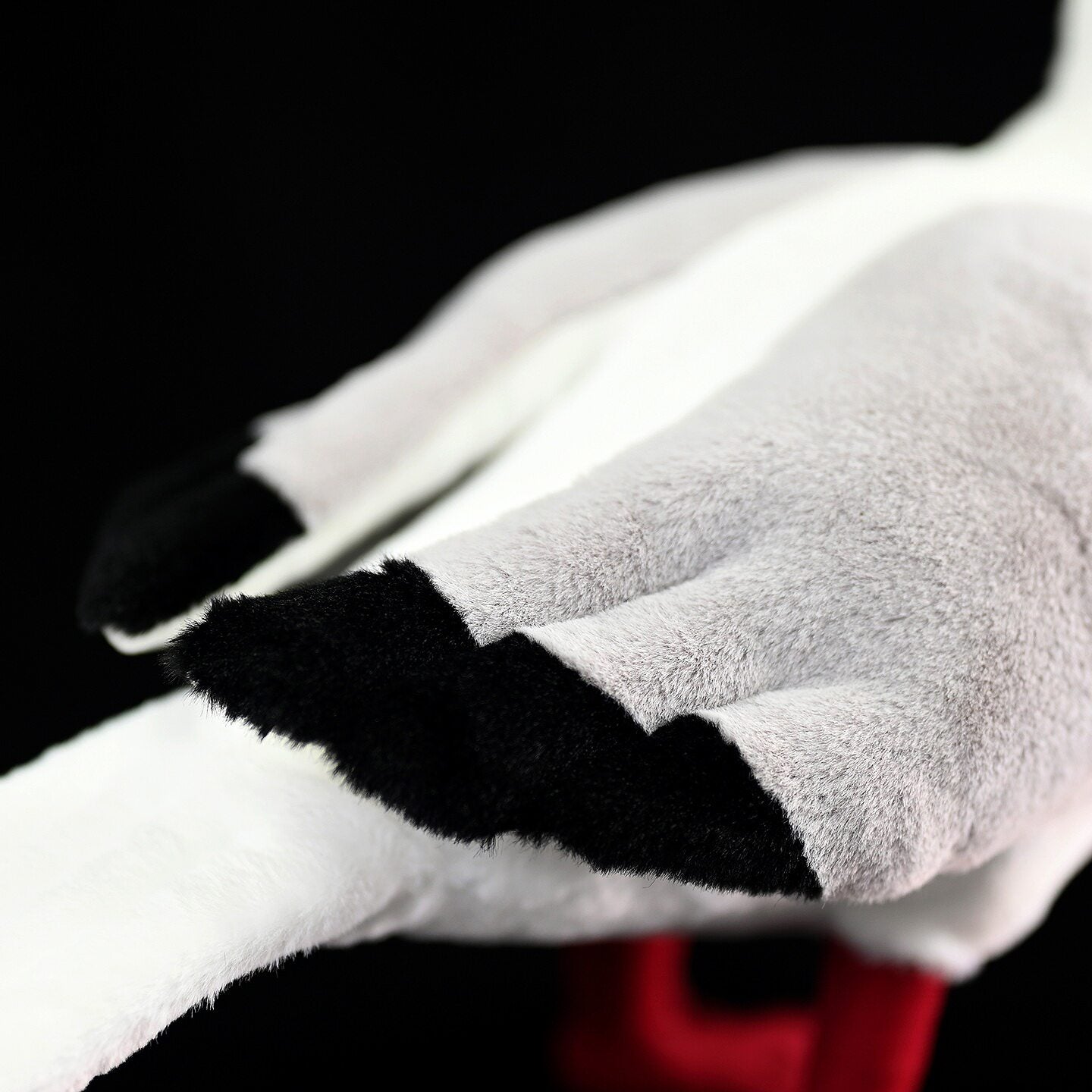 Focus on the soft wing details of a Brown-headed Gull plush by SoftDaysLab, designed for realism and quality