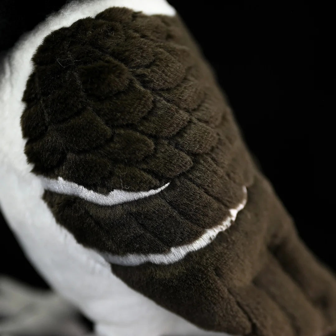 Wing details of the Black-collared Starling bird plush by SoftDaysLab®, made to delight nature and bird lovers