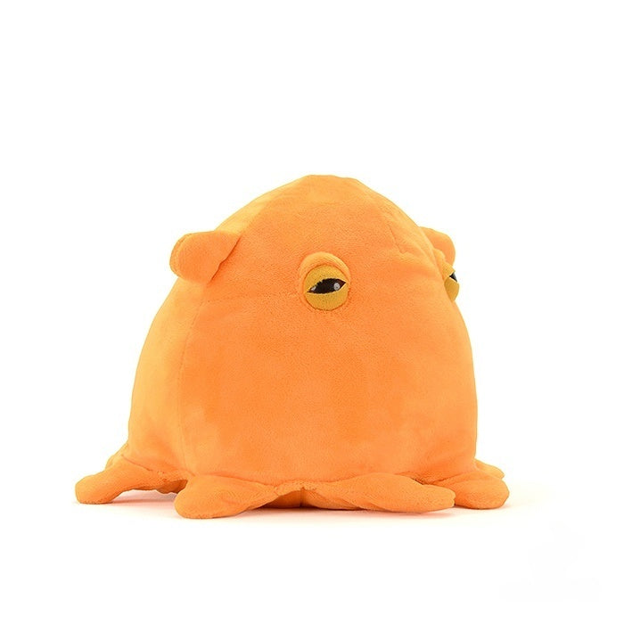 Cute orange Dumbo Octopus plush in a slightly angled pose, soft and perfect for ocean-themed collections