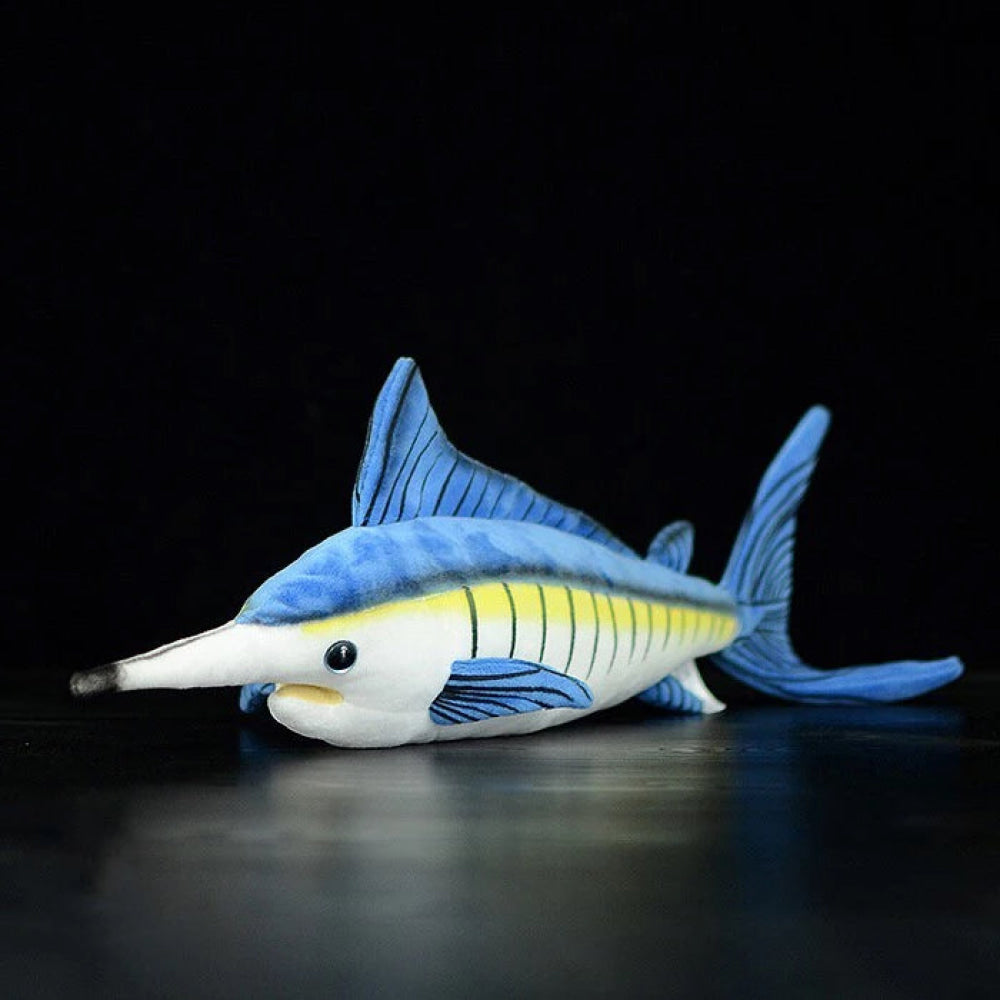 Realistic Blue Marlin Fish Plush Toy – Soft and Vibrant Ocean Companion