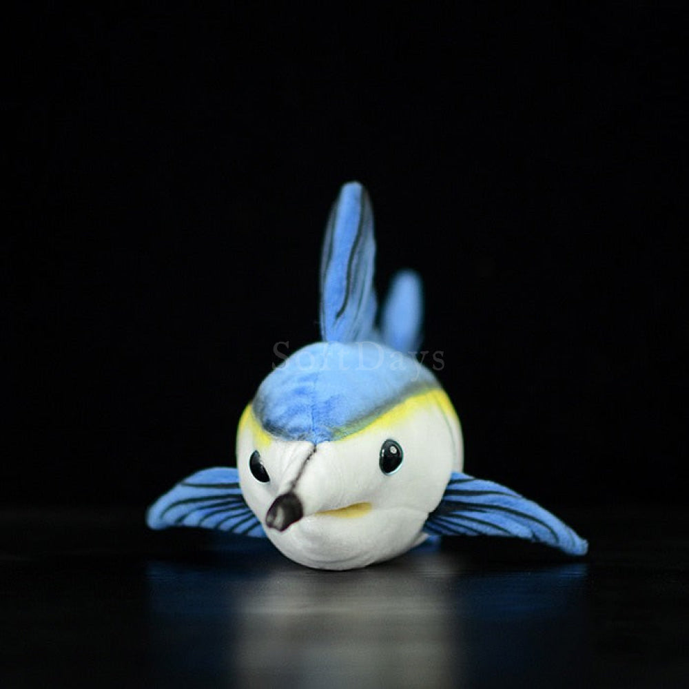 Front view of Blue Marlin plush toy, ultra-realistic stuffed fish replica, perfect ocean-themed gift