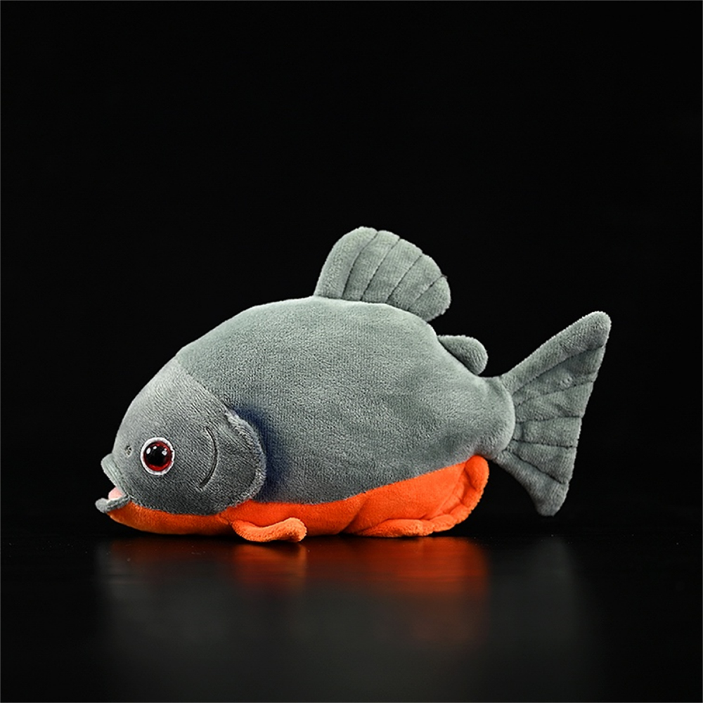 Lifelike Red-Bellied Piranha Fish Plush Toy – Soft and Unique