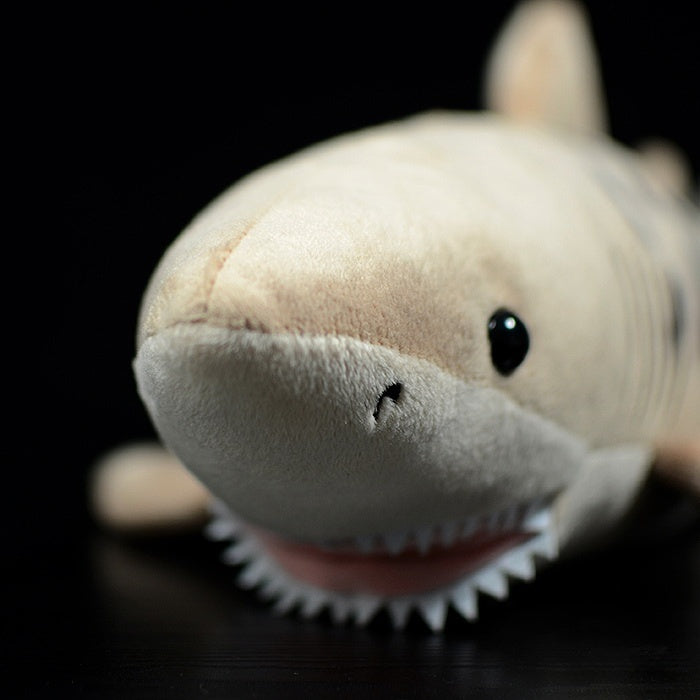 Realistic Sand Tiger Shark Plush Toy – Soft and Wildly Adorable