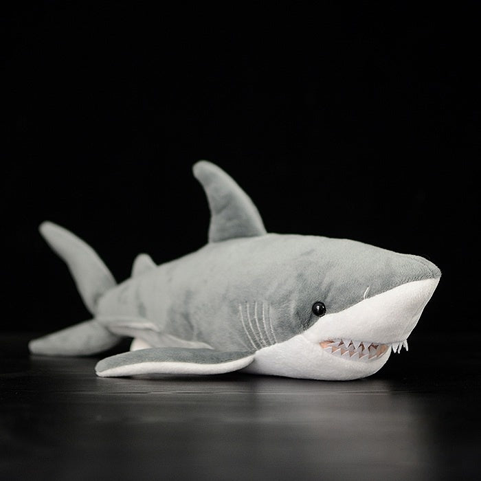 Realistic Great White Shark Plush Toy – Soft and Captivating Ocean Companion