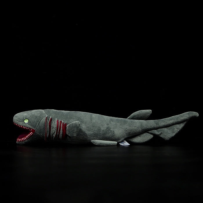 Realistic Deep-Sea Frilled Shark Plush Toy – Soft and Mesmerizing Ocean Gift