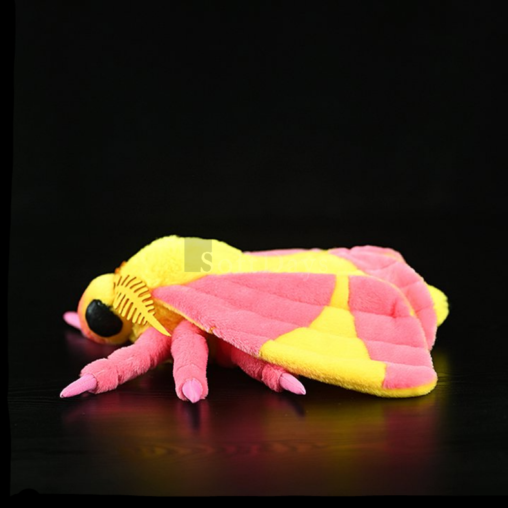 Realistic Rosy Maple Moth Insert Plush – Soft, Lifelike, and Perfect for Nature Lovers