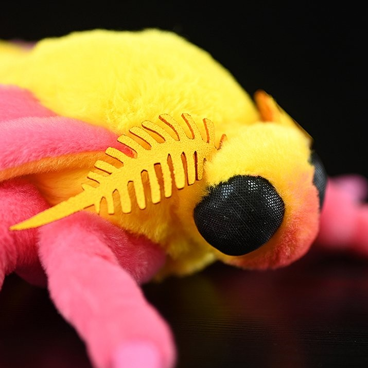 Realistic Rosy Maple Moth Insert Plush – Soft, Lifelike, and Perfect for Nature Lovers
