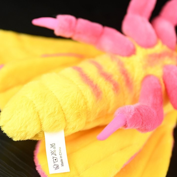 Realistic Rosy Maple Moth Insert Plush – Soft, Lifelike, and Perfect for Nature Lovers