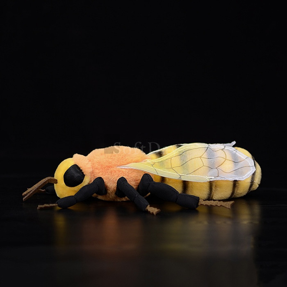 Realistic Bee Plush Toy – Soft, Lifelike, and Buzzing with Charm