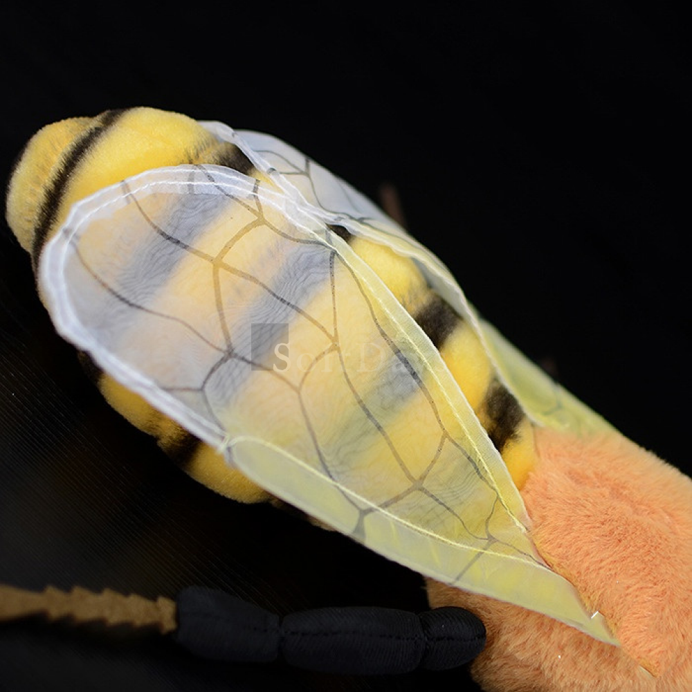 Realistic Bee Plush Toy – Soft, Lifelike, and Buzzing with Charm