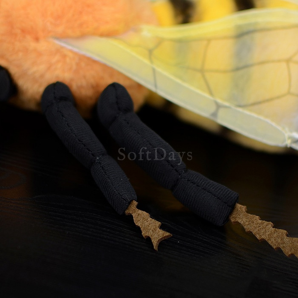 Realistic Bee Plush Toy – Soft, Lifelike, and Buzzing with Charm