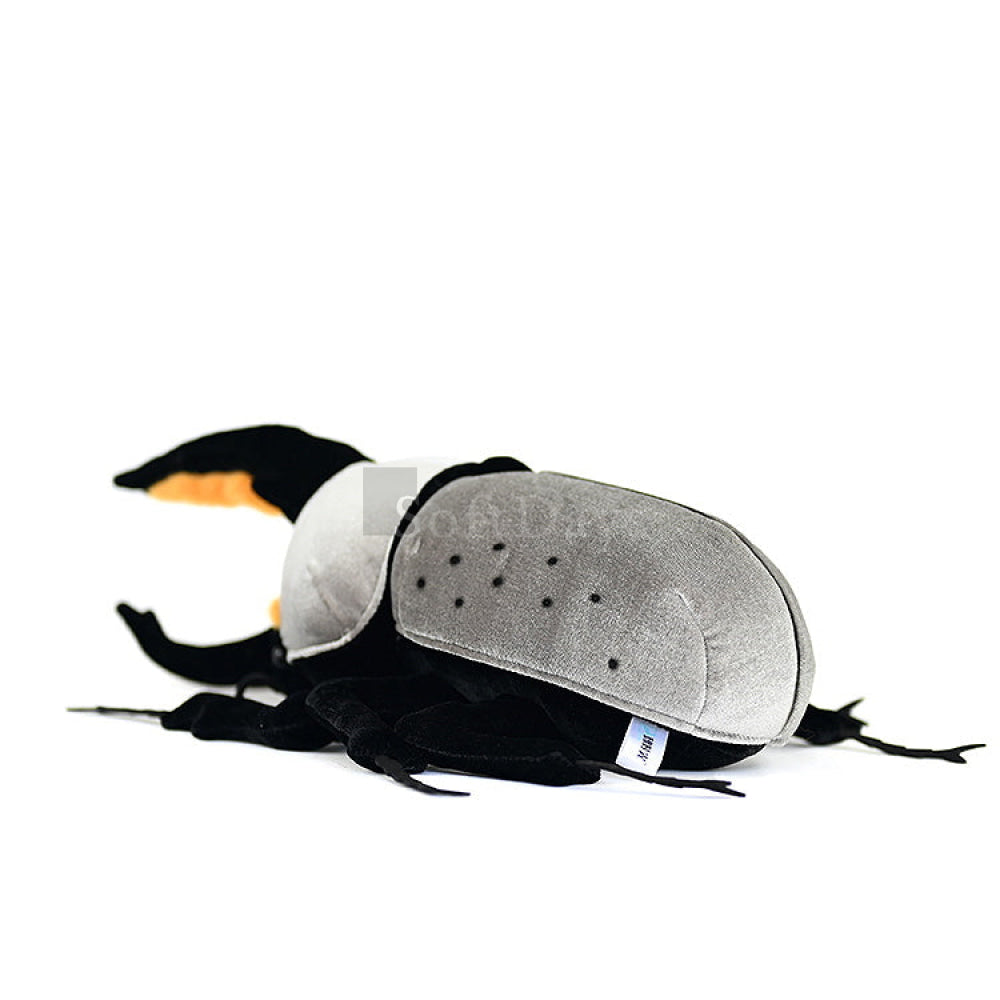 Rear view of Western Hercules beetle plush highlighting the gray spotted elytra by SoftDaysLab