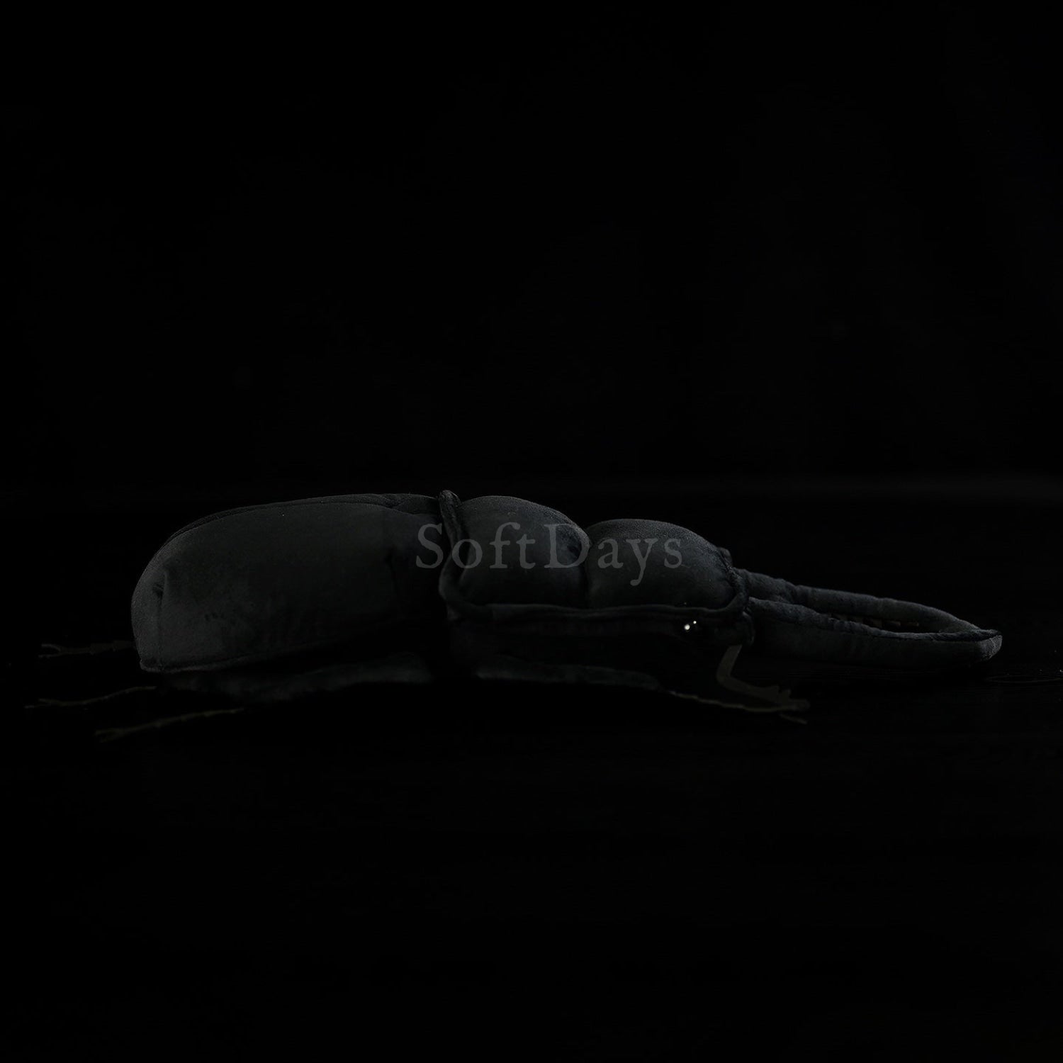 Profile of Dorcus Hopei Stag Beetle plush highlighting its segmented body and lifelike texture by SoftDaysLab