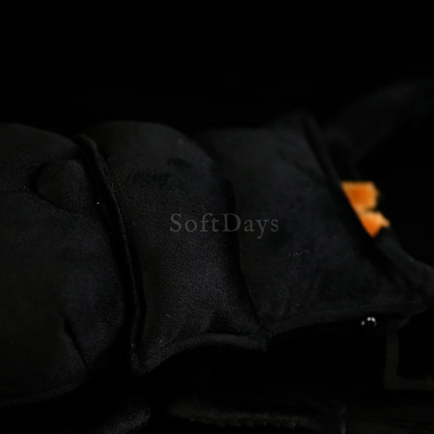 Close-up of Prosopocoilus confucius beetle plush body, highlighting realistic texture and design