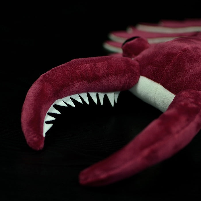 Close-up of Anomalocaris plush toy’s sharp, spiked claws, perfect for Cambrian fossil lovers